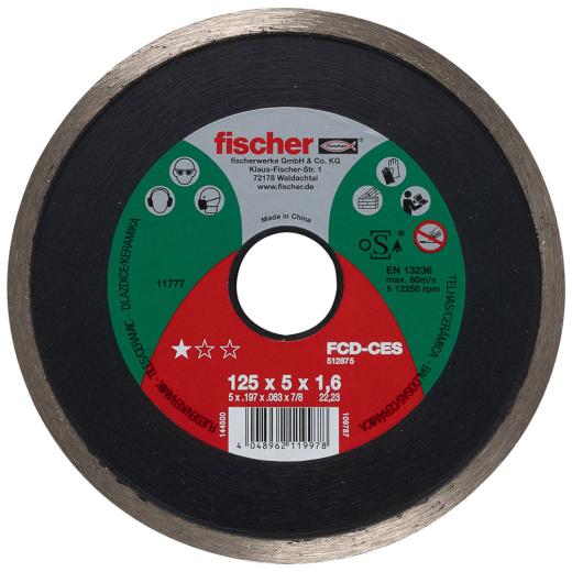 fischer Trennscheibe FCD-CES 125 x 1,6 x 22,23 DIA