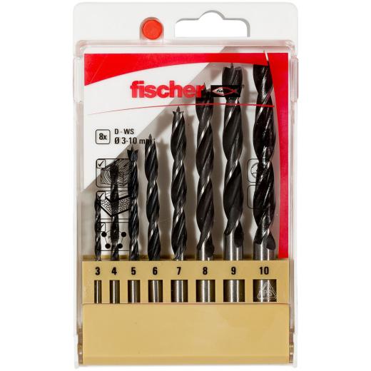 fischer Holzbohrer D-WS Set 3-10 mm 8 Teile