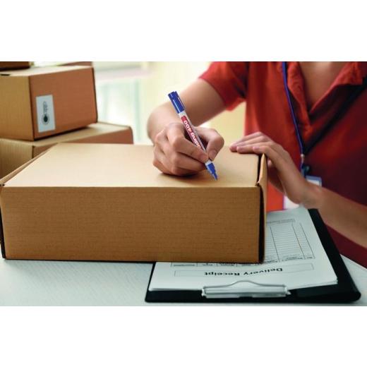 Permanentmarker 400 blau Strich-B.1mm Rundspitze EDDING | 10 Stück