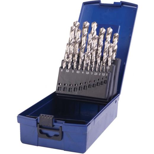 Spiralbohrersatz DIN 338 TypN - Ø 1-13x0,5 mm HSS 25tlg.Ku.-Kass.