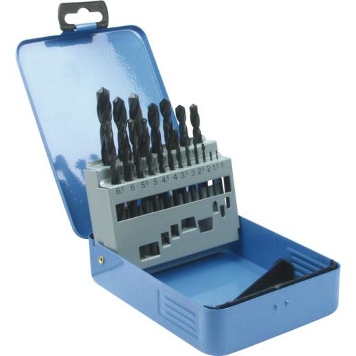 Spiralbohrersatz DIN338 Typ N - Ø 1-10x0,5 mm HSS-R 19tlg.Metallkassette