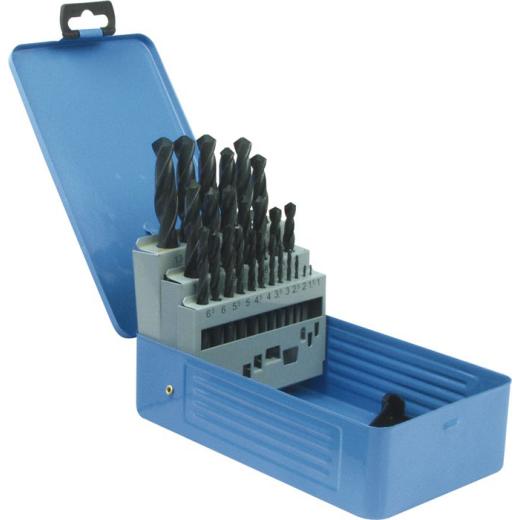Spiralbohrersatz DIN338 Typ N - Ø 1-13x0,5 mm HSS-R 25tlg.Metallkassette