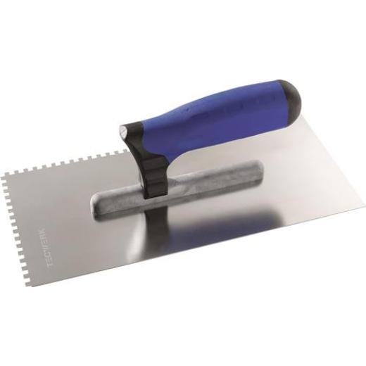 Glättekelle L.280mm B.130mm Zahn 6x6 VA S.0,7mm TECWERK | 10 Stück