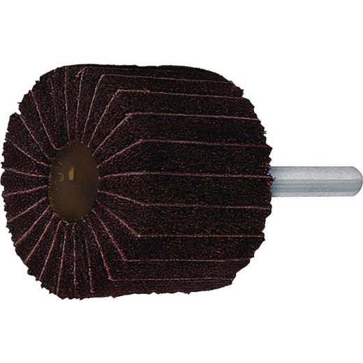 Fächerschleifer Ø60xH30mm K.100/AFINE Kombi Vlies/Korund Schaft-D.6mm TECWERK