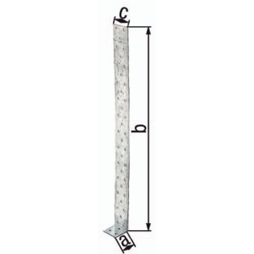 Flachstahlbetonanker 500x40x40mm S.2mm STA roh sdmverz.GAH | 10 Stück