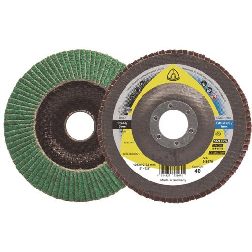 Fächerscheibe SMT 976 D.125mm K.80mm gewölbt 6Grad VA keramischer Korund | 10 Stück