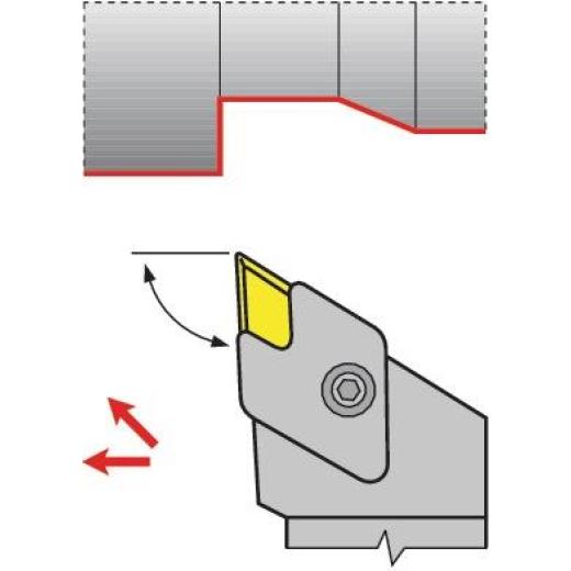 Klemmdrehhalter CKJNR 2525 M16 re. vern. Außendrehen TECWERK