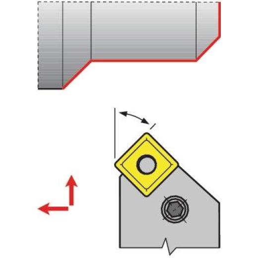 Klemmdrehhalter PSSNL 2020 K12 li. vern. Außendrehen TECWERK