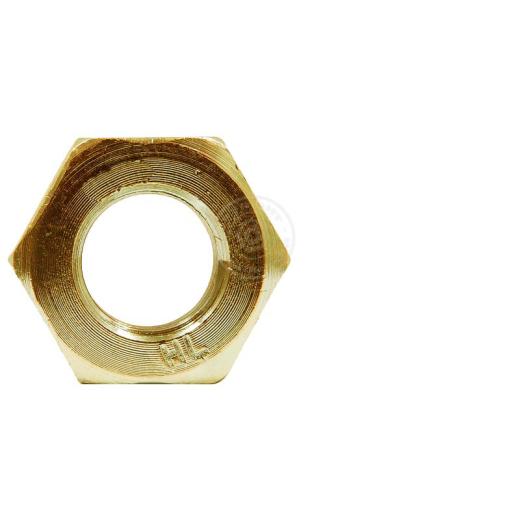 Rohrmuttern mit zölligem Rohrgewinde DIN 431 | Messing | 1 1/2 Zoll | 10 Stück