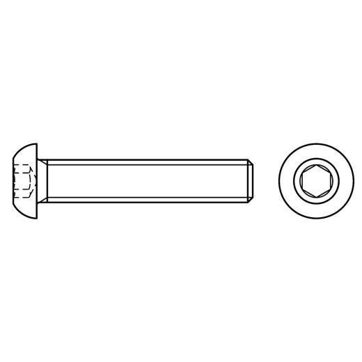 Flachkopfschrauben mit Innensechskant | ISO 7380-1 | M 10 x 45  | 100 Stück