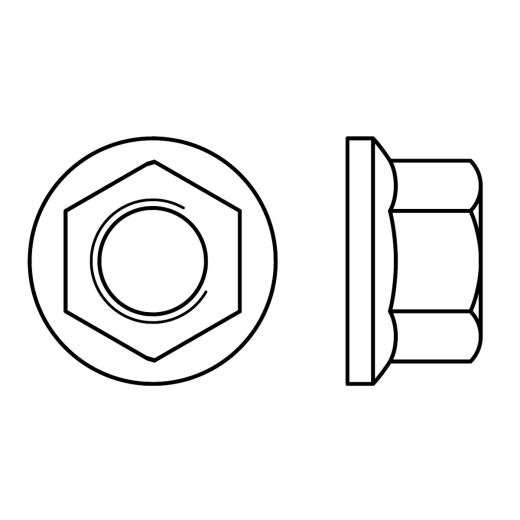 Flachbundmuttern | DIN 74361 | Stahl 10 phosphatiert  |  M 20 x 1,5 SW27  |100 Stück