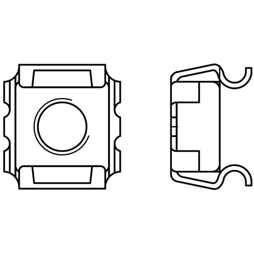 Käfigmuttern | Typ SMG | M 4 | 8 / 9,5 | 1000 Stück