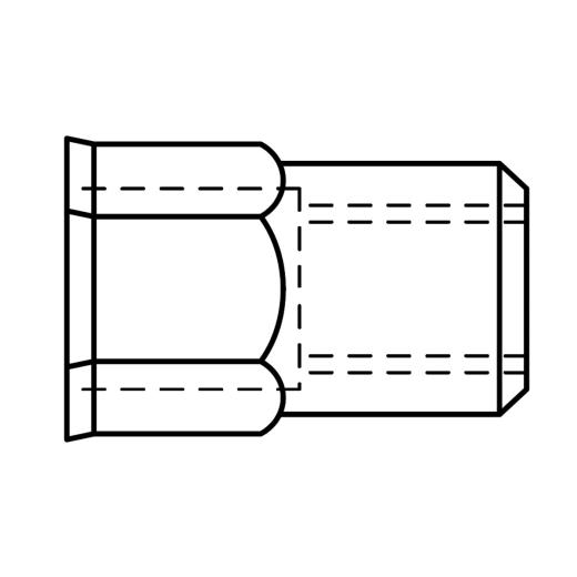 Blindniet-Muttern | M 8 /0,5 -3,0 | galv. Verzinkt | 100 Stück
