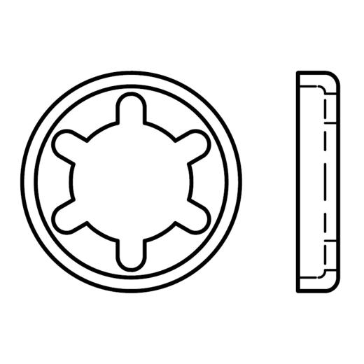 DUBO-Zahn-Tellerringe für DUBO-Profilscheiben 410 | 21,3 x 13,5 | 100 Stück