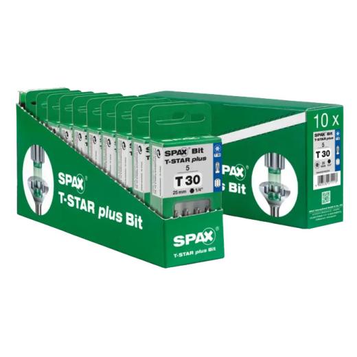 SPAX-Torx Bit mit Zapfen T25, Länge: 25 mm | Großpack 10 x 5 Stück