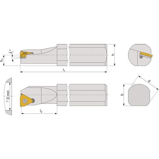 Bohrstange A25R-SIR16 re.TECWERK