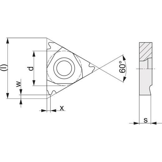 Wendeschneidplatte 16IR100 ISO PK30 re.Innen TECWERK | 2 Stück