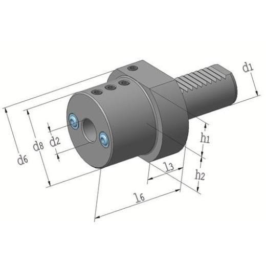 Werkzg.h.E2 DIN 69880 Spann-D.25mm VDI30 z.Bohrstangen TECWERK