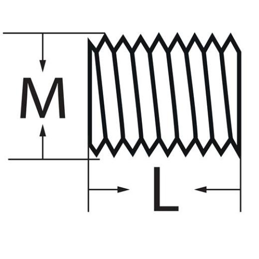 Spannschraube M14 L.16mm f.Spannfutter-D.16/18mm TECWERK