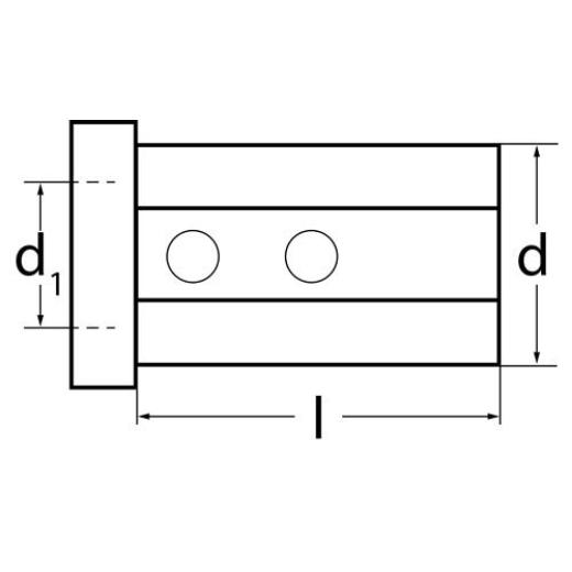 Reduzierbuchse Form 1 Bohrungs-D.12mm AD 25mm Einspann-L.46mm TECWERK