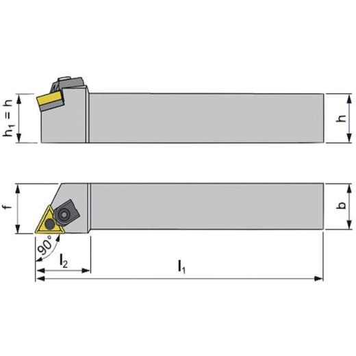 Klemmdrehhalter MTJNR2525M16 re.vern.Außen TECWERK
