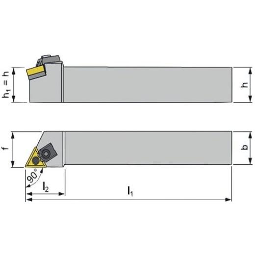Klemmdrehhalter MTJNL2525M16 li.vern.Außen TECWERK