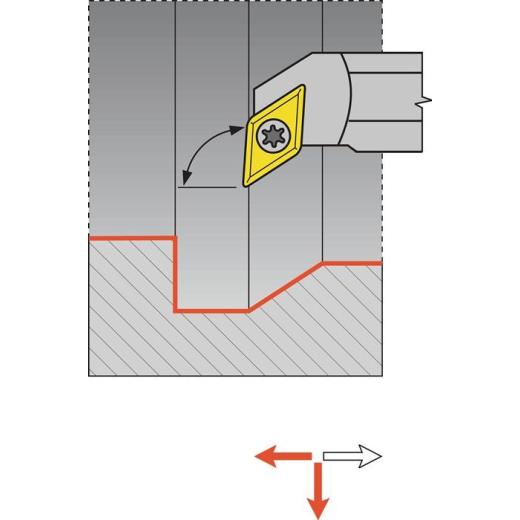 Bohrstange E10K-SDUCL 07 li.VHM m.IK TECWERK