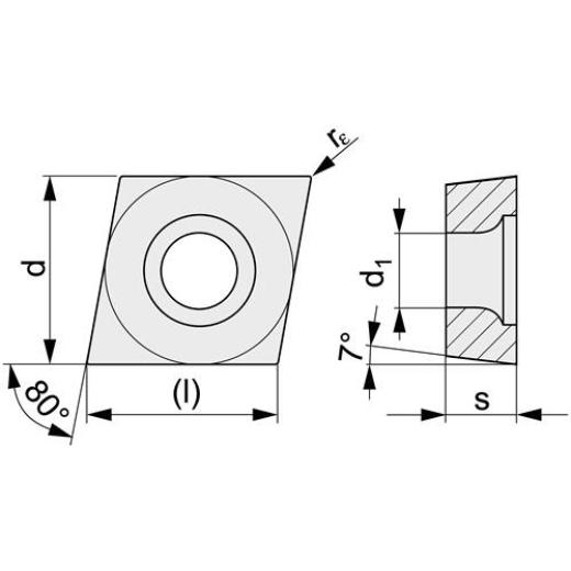 Wendeschneidplatte CCMT060202-M PMK10 Bearb.mittel TECWERK | 10 Stück