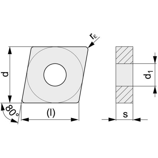 Wendeschneidplatte CNMG120412-M PMK30 Bearb.mittel TECWERK | 10 Stück