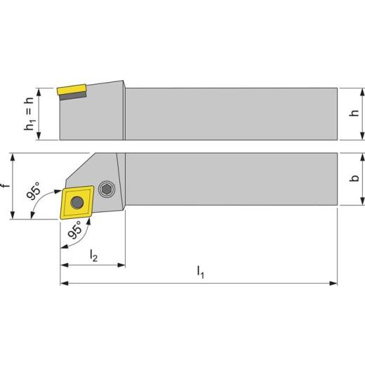 Klemmdrehhalter PCLNL2020K12 li.vern.Außen TECWERK