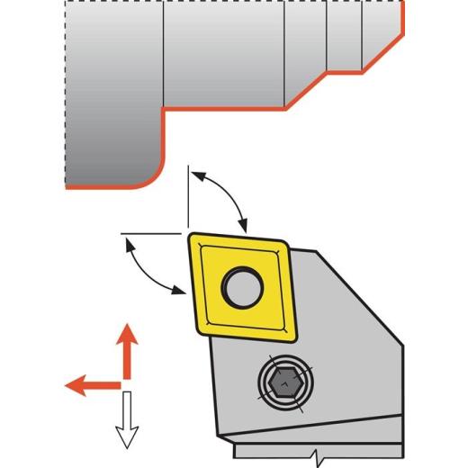 Klemmdrehhalter PCLNL3232P12 li.vern.Außen TECWERK