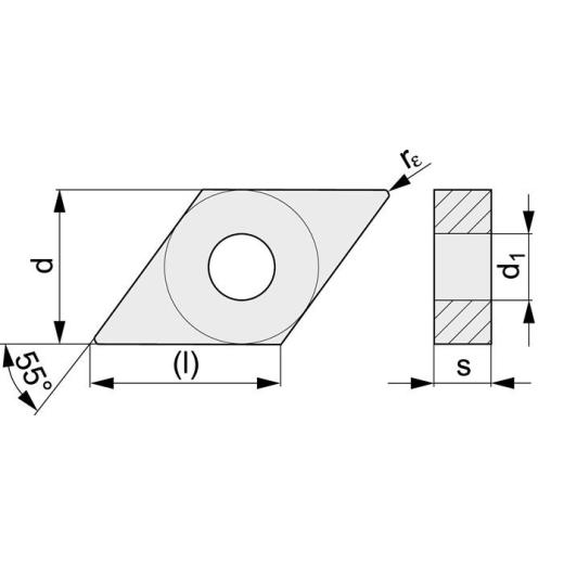 Wendeschneidplatte DNMG150604-MV VA35 Bearb.mittel TECWERK | 10 Stück