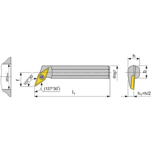 Bohrstange S25T-SVQCL 16 li.brün.TECWERK