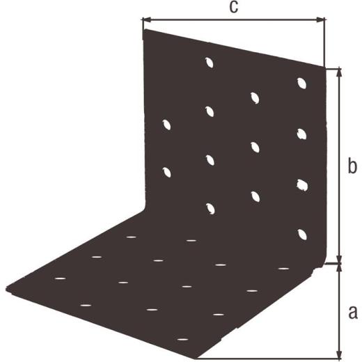 Lochplattenwinkel ETA-08/0165 H80xB80xS2,5mm STA roh,verzinkt,schwarz ku.-besch. | 25 Stück