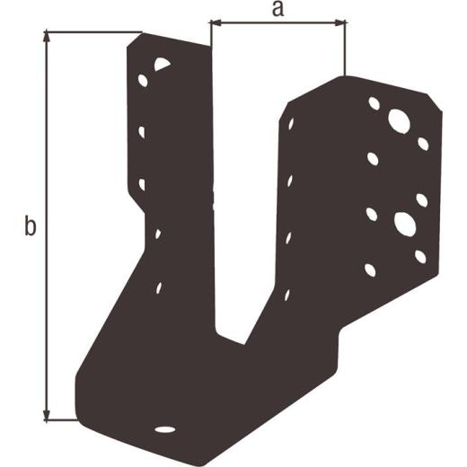 Balkenschuh Typ A 45/110 2mm ETA-08/0171 STA verzinkt,schwarz kunststoffbesch. | 25 Stück