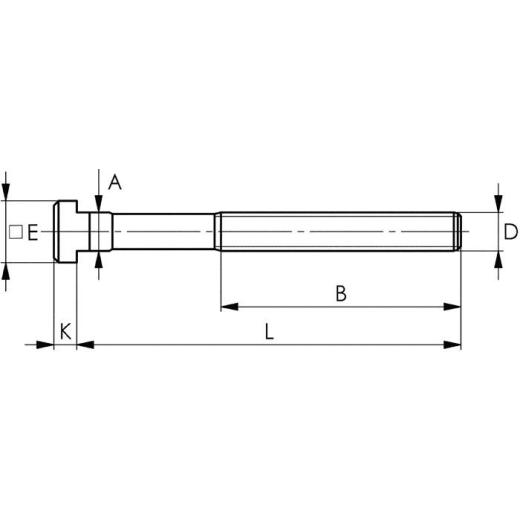 T-Nutenschraube DIN 787 T-Nut 16mm M14 L.160mm Güte 8.8 AMF