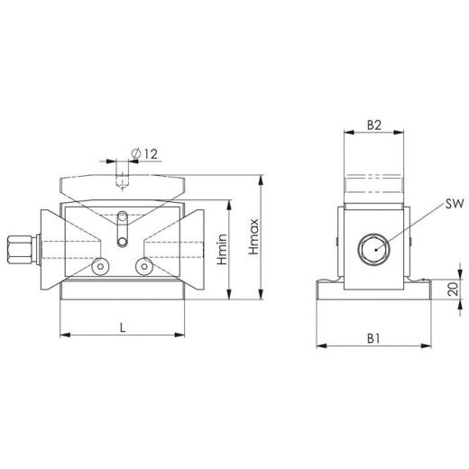 Richt-/Höhenkeil Nr.6460 Herkules Gr.125 AMF