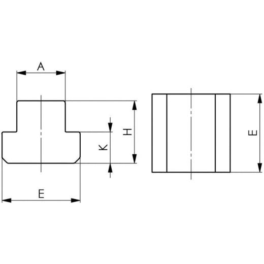 Befestigung f.T-Nuten Nr.6541 M12x14mm z.Spannkettensatz AMF