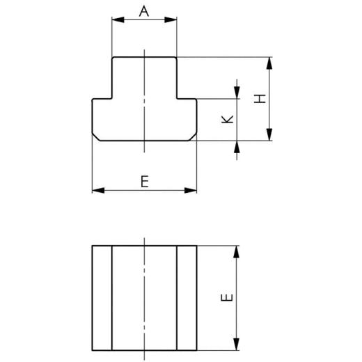 T-Nutenstein Nr.508R T-Nut 12mm Rohling AMF