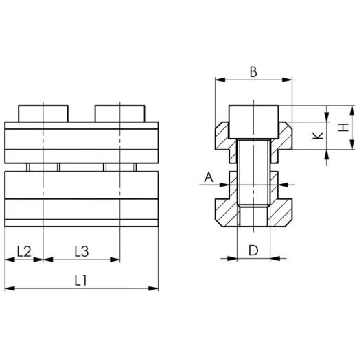 Nutenanschlag Nr.6491 Nut 16mm AMF