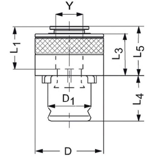 Schnellwechseleinsatz SES 6mmx4,9mm Gr.2 f.DIN 374/376 M8