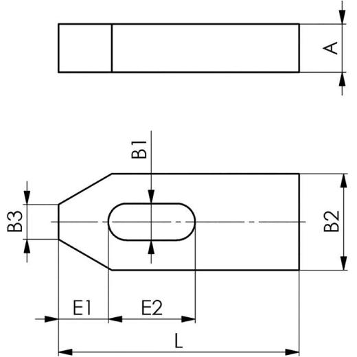 Spanneisen DIN 6314 f.T-Nut 20+22mm L.160mm AMF