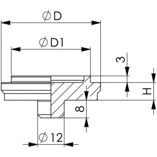 Schraubbockaufsatz Nr.6442 Einsteckzapfen-D.12mm Zentrierplatte AD 45mm AMF