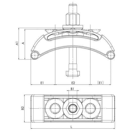 Spanneisen Nr.6310 f.T-Nut 24+28mm L.250mm AMF