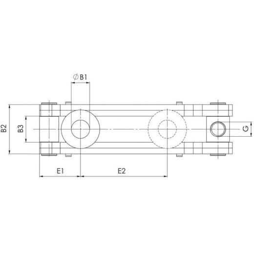 Spanneisen Nr.6311 f.T-Nut 20mm L.200mm Spannschraube M20x20x200mm AMF