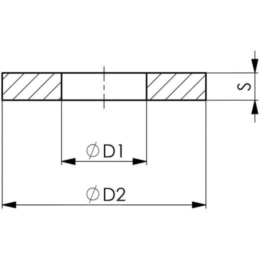 U-Scheibe DIN 6340 f.Schrauben M48 Bohrungs-D.50mm AMF