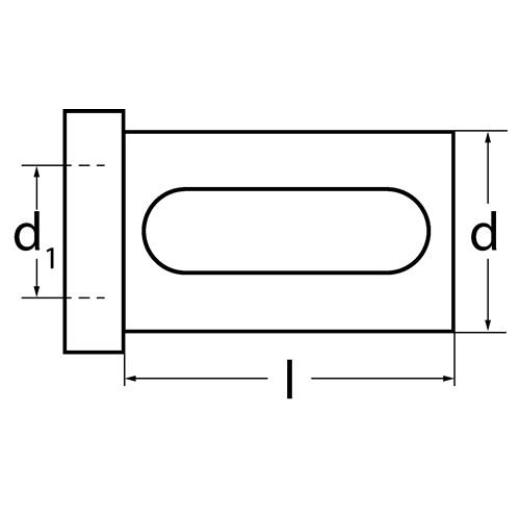 Reduzierbuchse Form 2 Bohrungs-D.16mm AD 25mm Einspann-L.46mm PROMAT
