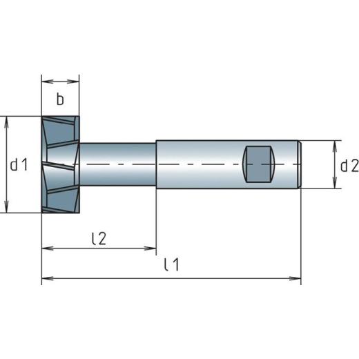 T-Nutenfräser DIN 851AB Typ N, Ø 40 mm HSS-Co Verz.Kreuz Z.10 MAYKESTAG