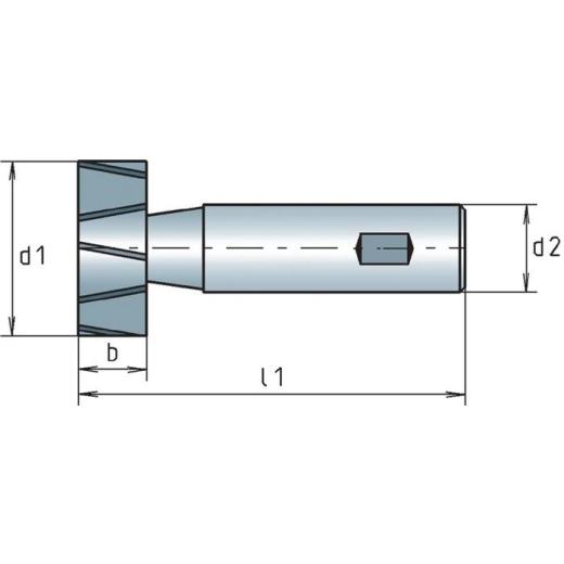Schlitzfräser DIN 850D Typ N, Ø 13,5 mm HSS-Co Z.8 L.3 mm MAYKESTAG