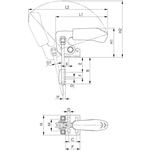 Verschlussspanner Nr.6848V Gr.3 vertikal AMF